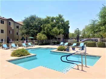 Sparkling heated pool